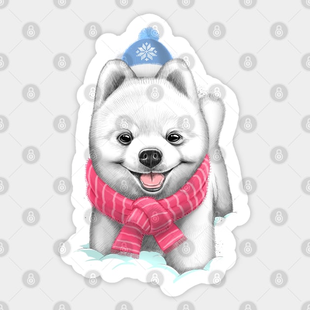 Snow puppy Sticker by NikKor